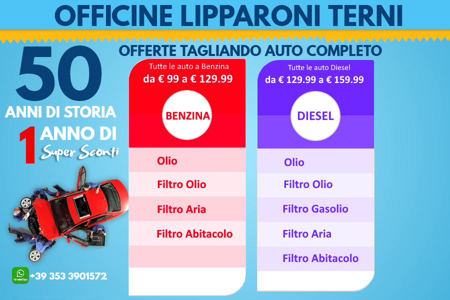 Offerte tagliando auto – Autofficina Lipparoni Terni